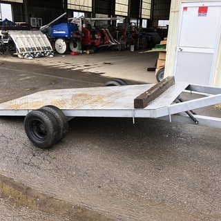 SOLD OUT】コンバイン トレーラー タイヤダブル 荷台300×152 シーソー