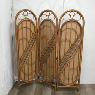 ラタン衝立　3連タイプ　2の画像