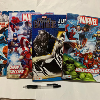 MARVEL、アメリカンコミック、塗り絵、4冊セット