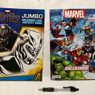 MARVEL、アメリカンコミック、塗り絵、4冊セットの画像