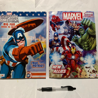 MARVEL、アメリカンコミック、塗り絵、4冊セットの画像