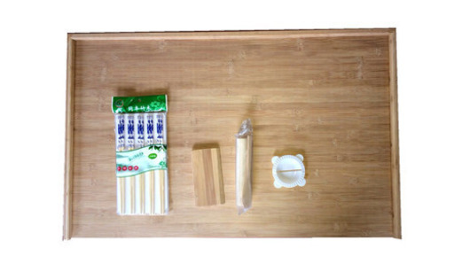 値下げ！80×50センチメートル 竹まな板大パネル。チョッピングブロックプレートセット！