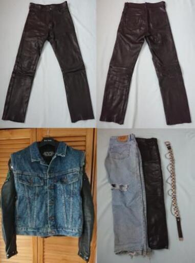 バトルジャケット 、革パンツ 、Gベスト、ベルト
