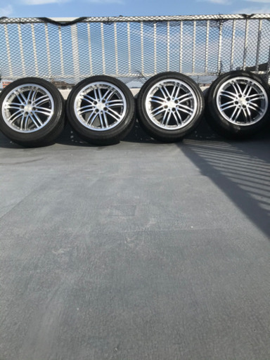 【取引中です】16インチ ホイール　pcd100 4穴　6J bB タイヤ付き　社外品　カスタム