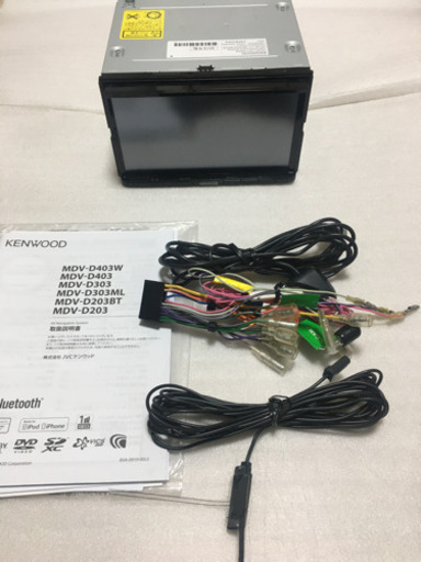 KENWOOD カーナビ　2015年モデル　MDV-D303ML 極上品　ワンセグ.CD.SD録音.USB.2015年地図　取付OK