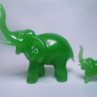 翡翠風 象 置物 8個入り