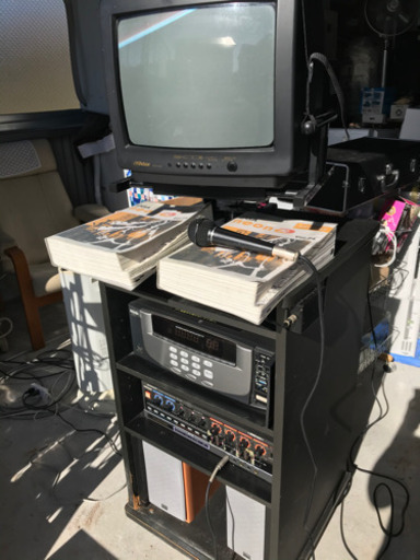 超お薦め品‼️neonR カラオケ機器 定番曲全て網羅 アンプ/スピーカー/マイク/早見本/一式　家庭用