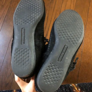 ミネトンカ MINNETONKA スタッズ フリンジブーツ ハイカット 美品の画像