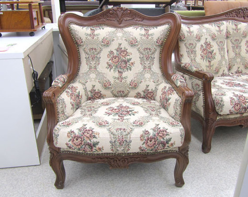 ロココ調 1人掛けソファ シングル用/高級風アンティーク＆イタリアンスタイル NITORI 札幌市