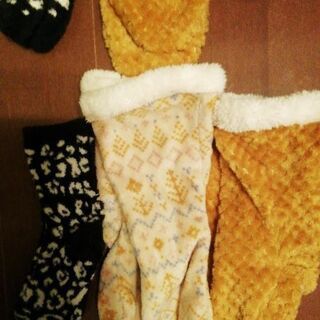さしあげます★もこもこソックス3足★おやすみソックス3足★の画像