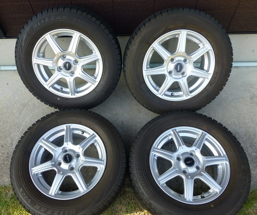 売ります　ブリザックＶＲＸ 185/65R14 4穴PCD100 +45　5.5J　ブリジストンTOPRUN　4本セット