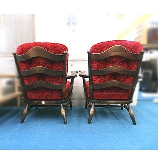 札幌 希少品【2脚セット 飛騨産業 のりくら アームチェア】乗鞍