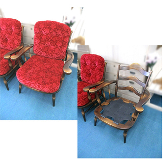 札幌 希少品【2脚セット 飛騨産業 のりくら アームチェア】乗鞍