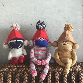 子供用の靴下で♩コサルさんのぬいぐるみ作り