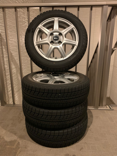 ブリジストン スタッドレスタイヤ 155/65R14 4本ホイール付き