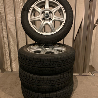 ブリジストン スタッドレスタイヤ 155/65R14 4本ホイール付き