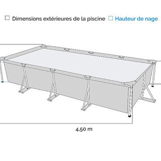 INTEX(インテックス)  レクタングラフレームプール 450×220×84cm 28273   ※値下げしました！の画像