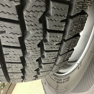 バリ山　スタッドレスタイヤ　ホイールセット　145R12  6P DUNLOPの画像