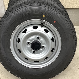 バリ山　スタッドレスタイヤ　ホイールセット　145R12  6P DUNLOP