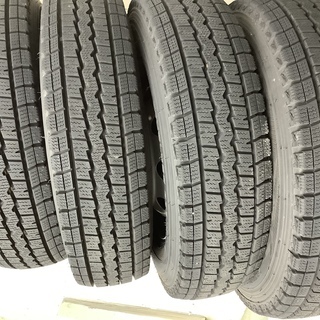 バリ山　スタッドレスタイヤ　ホイールセット　145R12  6P DUNLOPの画像