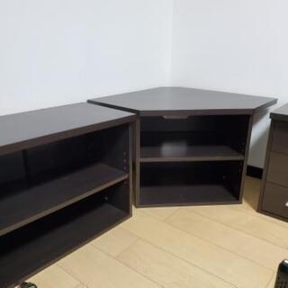 コーナー用テレビ台3個セットの画像
