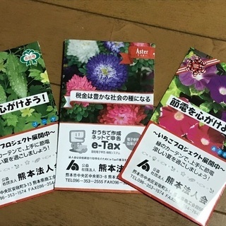 ゴーヤ・アスター・あさがおの種