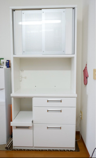 ☆限定価格☆松田家具　モイス加工　高機能　食器棚　ホワイト