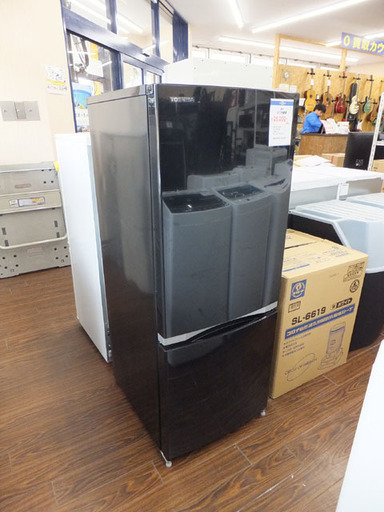 札幌 引き取り 東芝 2ドア冷蔵庫 153L 2018年製 黒 GR-M15BS 単身用