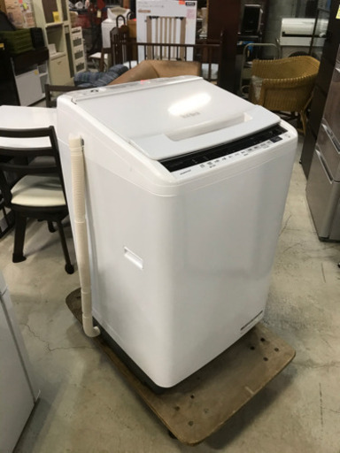 2019年製！正面キズあり激安！日立 全自動電気洗濯機 BW-V80E ビートウォッシュ 8.0kg