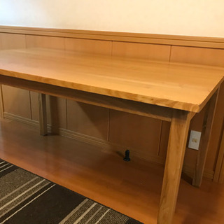 美品☆無印良品無垢材テーブルオーク材