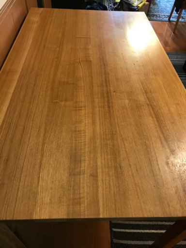 美品★無印良品無垢材テーブルオーク材