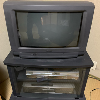 ブラウン管テレビ+テレビラック