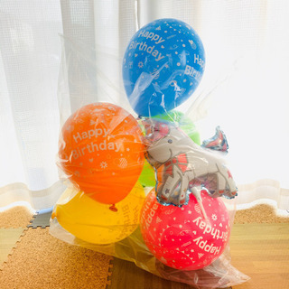 取引中  誕生日 ハッピーバースデイ ユニコーン 風船セットの画像