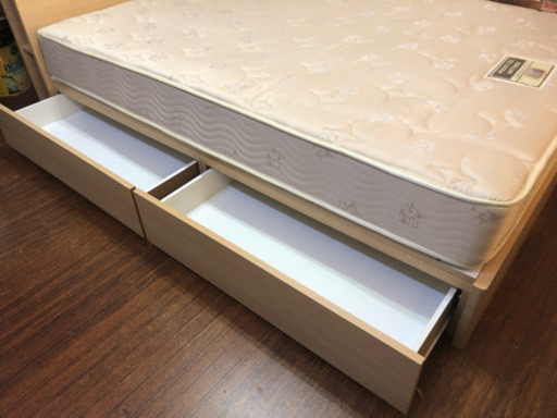 【送料無料】【美品】ニトリ ダブルサイズベッド マットレスセット
