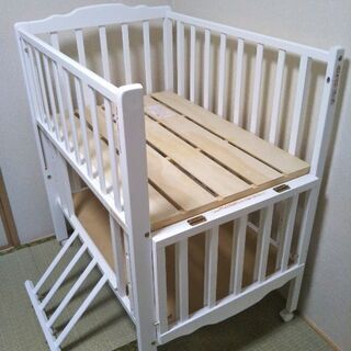 ベビーベッド　ミニサイズWオープンタイプの画像