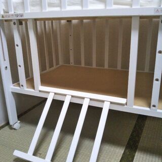 ベビーベッド　ミニサイズWオープンタイプの画像