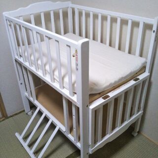 ベビーベッド　ミニサイズWオープンタイプの画像