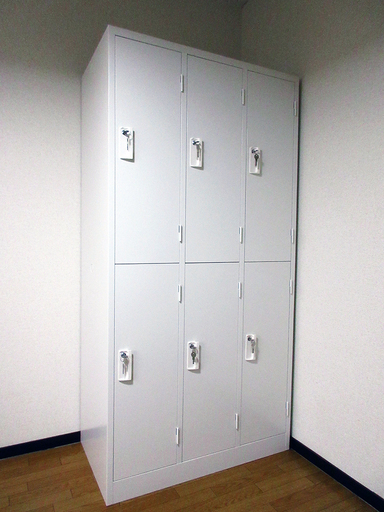 ロッカー　6名用　2段　鍵付き