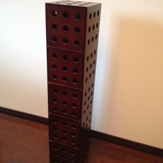 木製　5段  CDトラック　CDケース