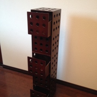 木製　5段  CDトラック　CDケースの画像