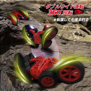 【新品未使用】ラジコンカー スタントカー リモコン付き おもちゃ 2.4GHz無線 360度回転ジャンプ こども向け 四輪駆動の画像