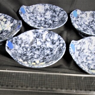 花柄小皿　陶器 5点セット　直径１００ｍｍの画像