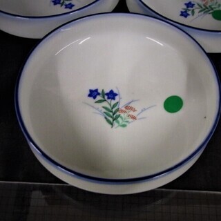 桔梗の小皿　陶器　5点セット　直径１００ｍｍの画像