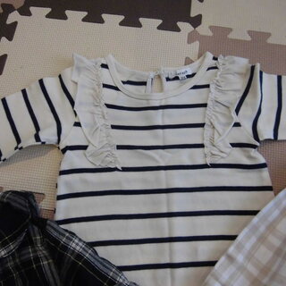 女の子　100センチ　ワンピース＆シャツセット（3枚）（投稿管理番号：20）の画像
