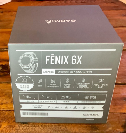 新品日本正規品⭐︎Garmin fenix 6X Sapphire Black DLC