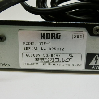 KORG コルグ ラックチューナー DTR-1 通電確認のみ [12-1] No.4005の画像