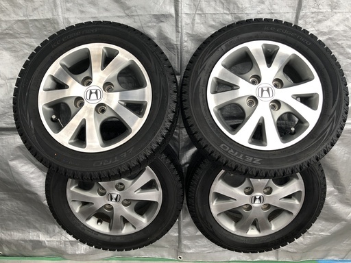 スタッドレスタイヤ　ホンダ純正１３インチアルミ 4穴　ＰＣＤ100　13×4Ｊ　+40　ホンダライフ等に