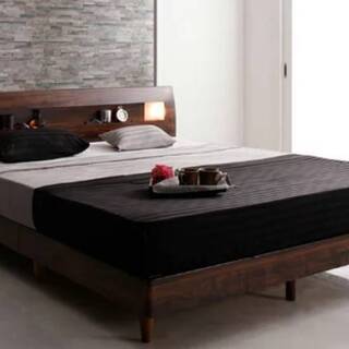 未使用品】クイーン・すのこベッド・照明コンセント付き