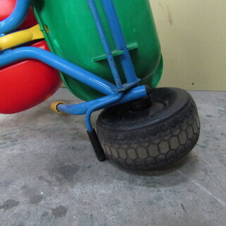 K162 【レトロ/おもちゃ】 三輪車 昭和レトロ ハンドルブレーキ付き レトロ三輪車 お子様自転車 マニア 展示用 実用可能品 プレゼント 格安の画像