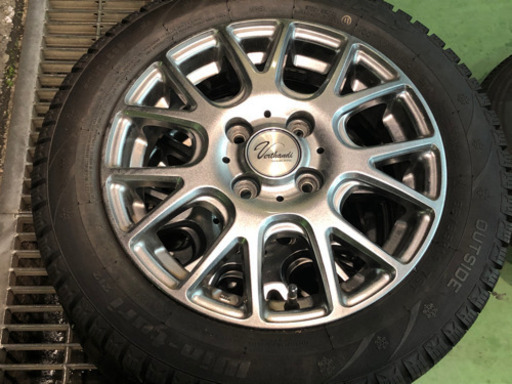 使用1ヶ月！軽自動車用アルミホイール付スタットレスタイヤ（155 65 R14）